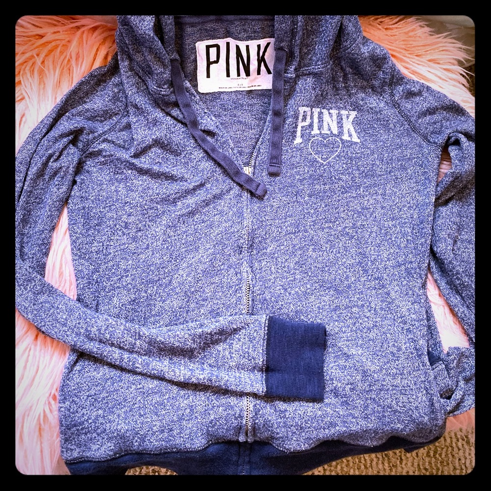 Blue hoodie women’s small Pink Victoria’s Secret